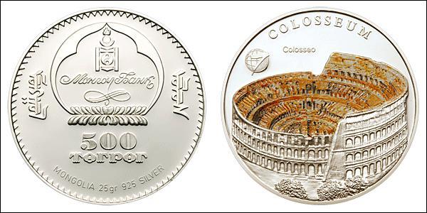 500 Tugrik Mongolie Argent 