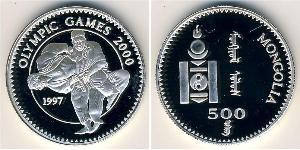 500 Tugrik Mongolia Plata 