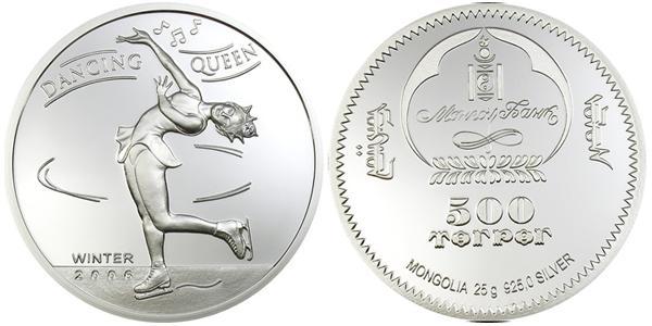 500 Tugrik Mongolia Plata 