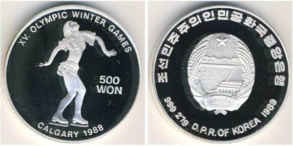 500 Won Nordkorea Silber 