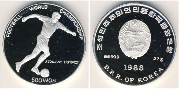 500 Won Nordkorea Silber 