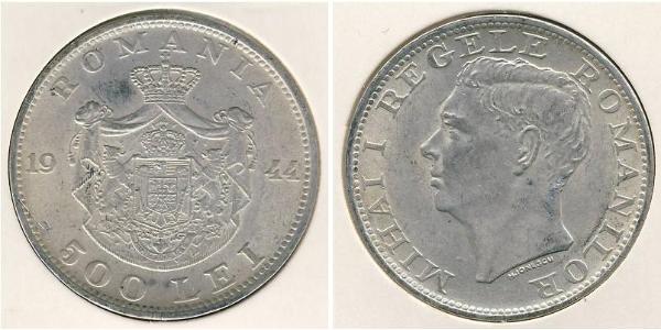 500 Лей Королівство Румунія (1881-1947) Срібло Michael I of Romania