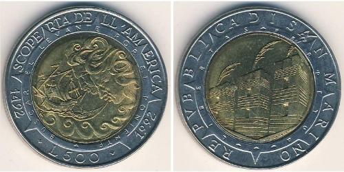 500 Лира Сан-Марино Биметалл 