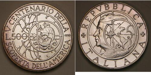 500 Лира Италия Серебро 