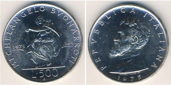 500 Лира Италия Серебро 