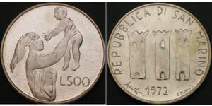 500 Лира Сан-Марино Серебро 