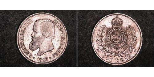 500 Рейс Бразильська імперія (1822-1889) Срібло Педру II (імператор Бразилії) (1825 - 1891)