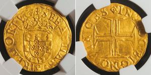 500 Рейс / 1 Крузадо Португалия / Королевство Португалия (1139-1910) Золото Sebastian of Portugal (1554-1578)