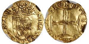 500 Рейс / 1 Крузадо Португалия / Королевство Португалия (1139-1910) Золото Sebastian of Portugal (1554-1578)