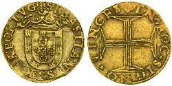 500 Рейс / 1 Крузадо  Королівство Португалія (1139-1910) / Португалія Золото Sebastian of Portugal (1554-1578)