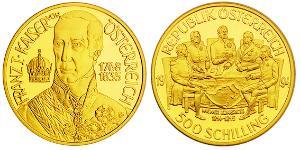 500 Шиллинг Австрийская Республика(1955 - ) Золото 