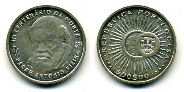 500 Эскудо Португальская Республика (1975 - ) Серебро 