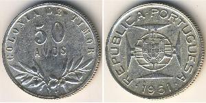 50 Avo Portugal / Timor oriental (1702 - 1975) Argent 