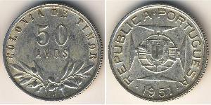 50 Avo Portugal / Timor oriental (1702 - 1975) Argent 