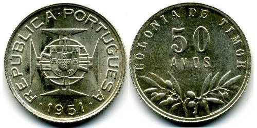 50 Avo Portugal / Timor oriental (1702 - 1975) Argent 