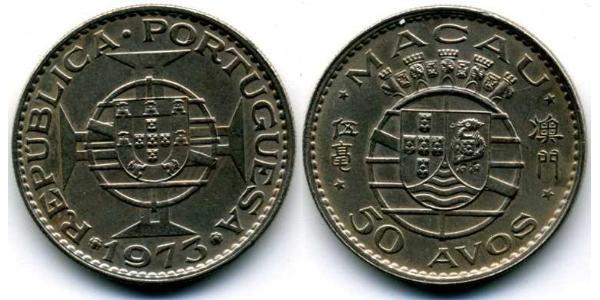 50 Avo Portugal / Macau (1862 - 1999) Copper/Nickel 