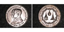 50 Baht Tailandia Plata 