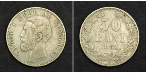 50 Ban Regno di Romania (1881-1947) Argento Carlo I di Romania (1839 - 1914)