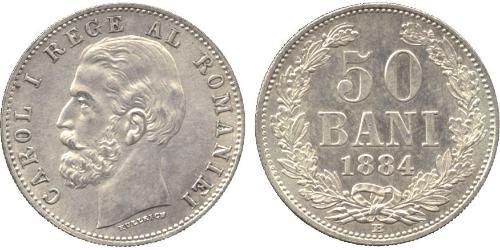 50 Ban Regno di Romania (1881-1947) Argento Carlo I di Romania (1839 - 1914)