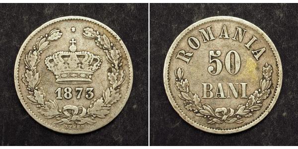 50 Ban Königreich Rumänien (1881-1947) Silber Karl I. (Rumänien) (1839 - 1914)