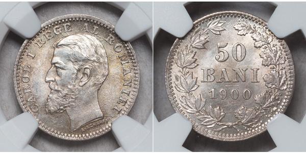 50 Ban Königreich Rumänien (1881-1947) Silber Karl I. (Rumänien) (1839 - 1914)
