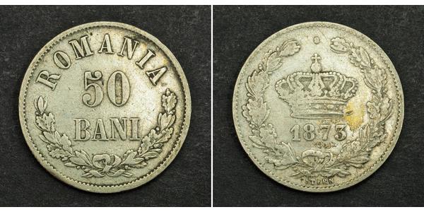 50 Ban Königreich Rumänien (1881-1947) Silber Karl I. (Rumänien) (1839 - 1914)