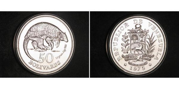 50 Bolivar Venezuela Argento 