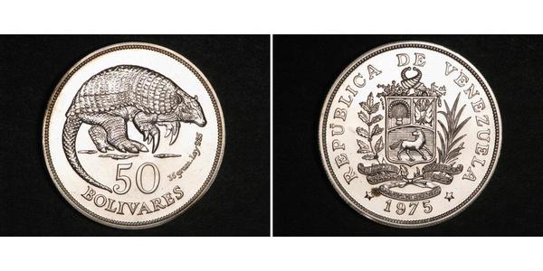 50 Bolivar Venezuela Silver 