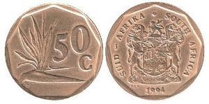 50 Cent Afrique du Sud Acier/Laiton 