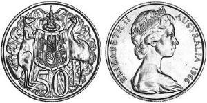 50 Cent Australie (1939 - ) Argent Elizabeth II (1926-2022)