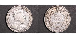 50 Cent British Honduras (1862-1981) Argent Édouard VII (1841-1910)