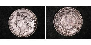 50 Cent British Honduras (1862-1981) Argent Victoria (1819 - 1901)