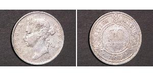 50 Cent British Honduras (1862-1981) Argent Victoria (1819 - 1901)