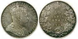 50 Cent Canada Argent Édouard VII (1841-1910)