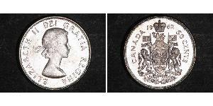 50 Cent Canada Argent Elizabeth II (1926-2022)