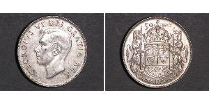 50 Cent Canada Argent George VI (1895-1952)