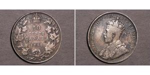 50 Cent Canada Argent George V (1865-1936)