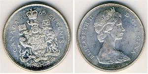 50 Cent Canada Argent Elizabeth II (1926-2022)