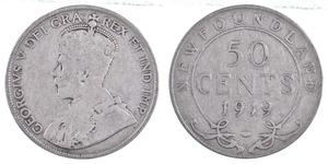 50 Cent Canada Argent George V (1865-1936)