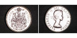 50 Cent Canada Argent Elizabeth II (1926-2022)