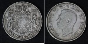 50 Cent Canada Argent George VI (1895-1952)