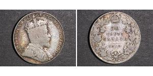 50 Cent Canada Argent Édouard VII (1841-1910)