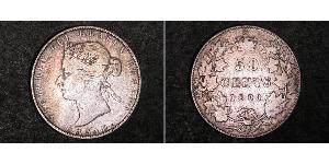 50 Cent Canada Argent Victoria (1819 - 1901)