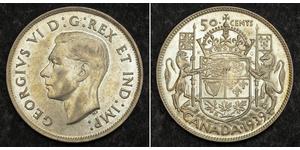 50 Cent Canada Argent George VI (1895-1952)