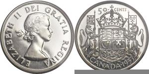 50 Cent Canada Argent Elizabeth II (1926-2022)