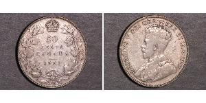 50 Cent Canada Argent George V (1865-1936)