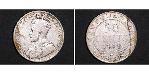 50 Cent Canada Argent George V (1865-1936)