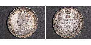 50 Cent Canada Argent George V (1865-1936)