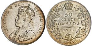 50 Cent Canada Argent George V (1865-1936)