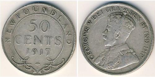 50 Cent Canada Argent George V (1865-1936)